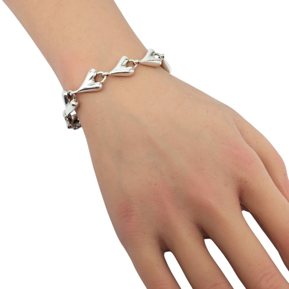 RLM Studio Sterling Silver Heart Link Bracelet #21030 - Picture 10 of 11